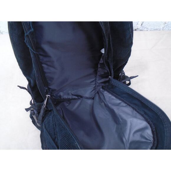 Trans By Jansport Black Corduroy Red Large Zippered Backpack - Picture 9 of 15